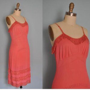 vintage CABARET pink flapper lingerie slip